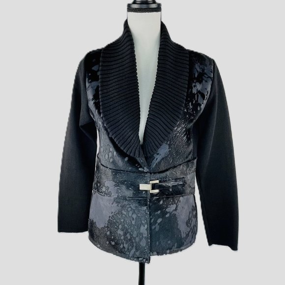 Alejandra Iglesias Black Leather Jacket, Small – Rare Find - Picture 1 of 5